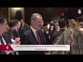 Sana Sabbagh presents His Majesty King Felipe VI of Spain with the Foreign Policy Association Medal.