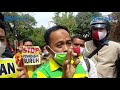 tak terima gaji diturunkan puluhan buruh demo pt erakarya jatayu mas ejm di medan