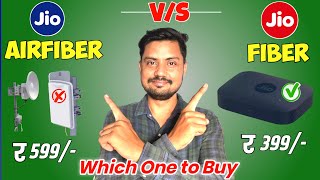 Jio AirFiber vs Jio Fiber 🔥 Speed, Installation Charges \u0026 Plans Comparison Review