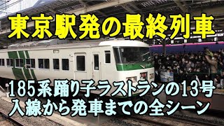 【完全版】東京発のラストラン・185系踊り子13号の入線から発車まで