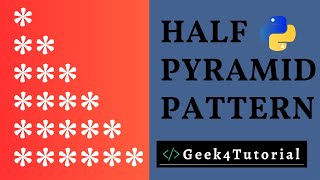 Half pyramid pattern with stars(*) | Python Pattern Programs | #shorts