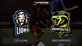 Winners Goal Pro Cup. City Lions - Siren Serpents 25.12.24. First Group Stage. Group А