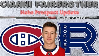 Habs Prospect Update - Gianni Fairbrother
