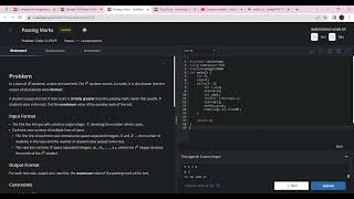 Passing Marks Problems CodeChef