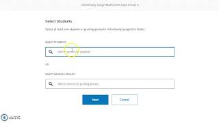 Schoology - Individually Assign Folders to Select Students/Groups of Students for Differentiation
