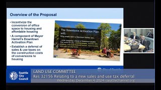 Seattle City Council Land Use Committee 12/4/2024