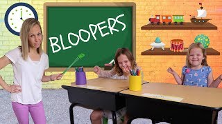 Silly Toy School BLOOPERS with Addy and Maya !!!