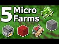 How to Build 5 NEW Micro Farms You Need in Minecraft Survival