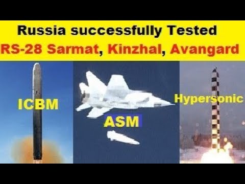 Russia Successfully Tested RS-28 Sarmat, Kinzhal And Avangard, Missile ...