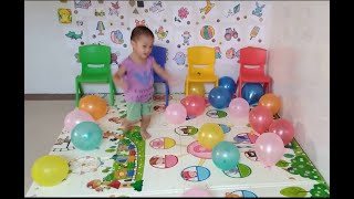 Kids play with Balloons fun playtime at home.កូនៗលេងប៉េងប៉ោងកំសាន្តនៅផ្ទះ​| Kidz SN Toys