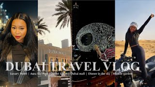 Dubai Travel Vlog 2025 : Luxury Hotel | Desert Safari | Aura Sky Pool | Miracle Garden \u0026 Dubai Mall