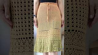 มีวิธีถักทุกตัวนะคะ #กระโปรงโครเชต์ #crochetskirt #crochet #handmade