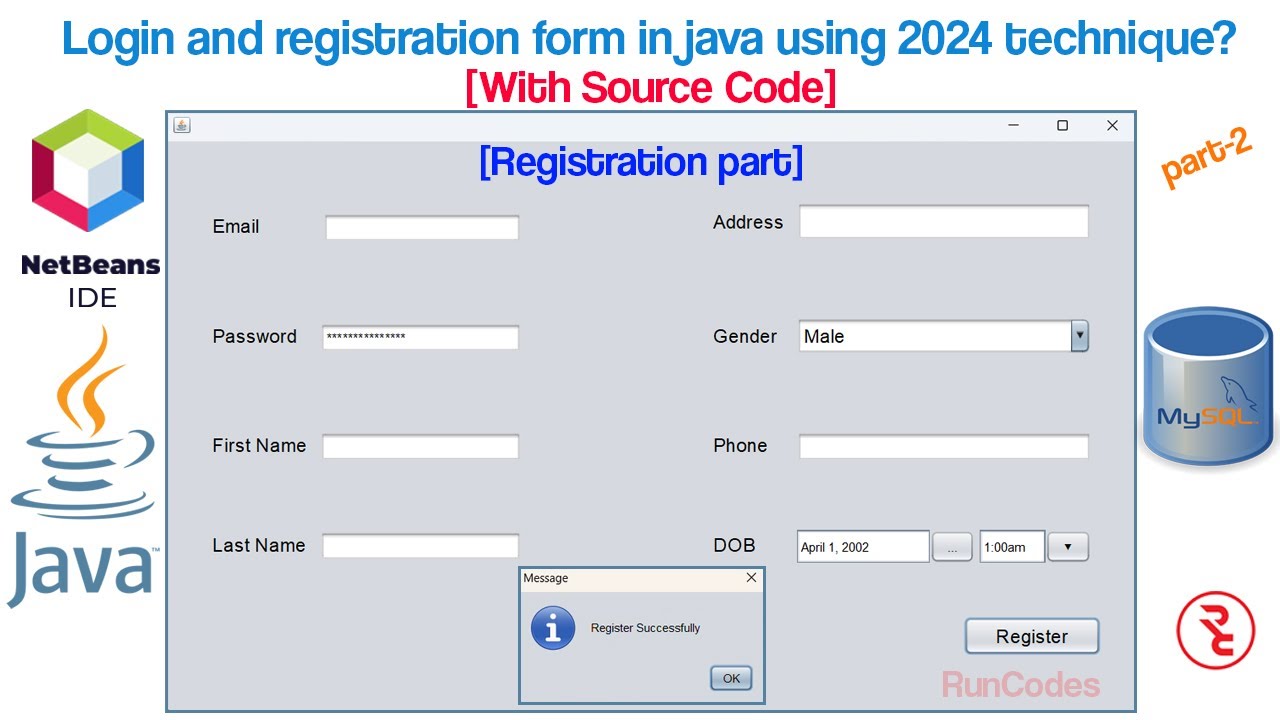 Login And Registration Java How To Create A User Registration Form