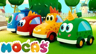 Sing with Mocas - Little Monster Cars! The Ants Go Marching song for babies & mo