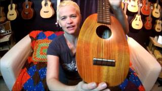 Mims Ukes Demo:  Kamaka Long Neck Pineapple All Solid Koa 100th Anniversary Centennial Ukulele Uke