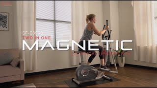 Sunny Health & Fitness SF-E3903 Two In One Magnetic Elliptical Upright Bike