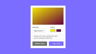 Build A Gradient Color Generator in HTML CSS and JavaScript | Gradient Generator in JavaScript