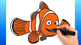 How To Draw Nemo (Easy Drawing Tutorial)