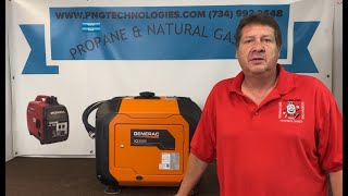 Generac iQ3500 Power Rush  - Conversion video from gas to Propane & Natural Gas