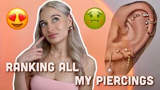 Top 10 BEST Piercings To Get I Rating ALL My Piercings