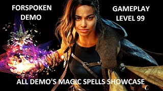 Forspoken - Gameplay Level 99 - All demo's magic spells showcase