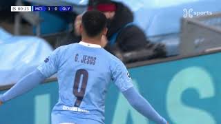 Champions League 03/11/2020 / Goal 2 Gabriel Jesus against Olympiacos