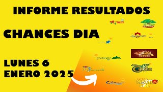 Resultados CHANCES DIA de Lunes 6 Enero 2025 LOTERIAS DE HOY RESULTADOS DIA