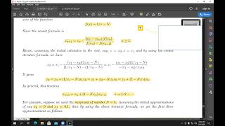 Chapter 2: Newton's method p3 + Chapter 2: Secant method + Error Analysis for Iterative Methods p1