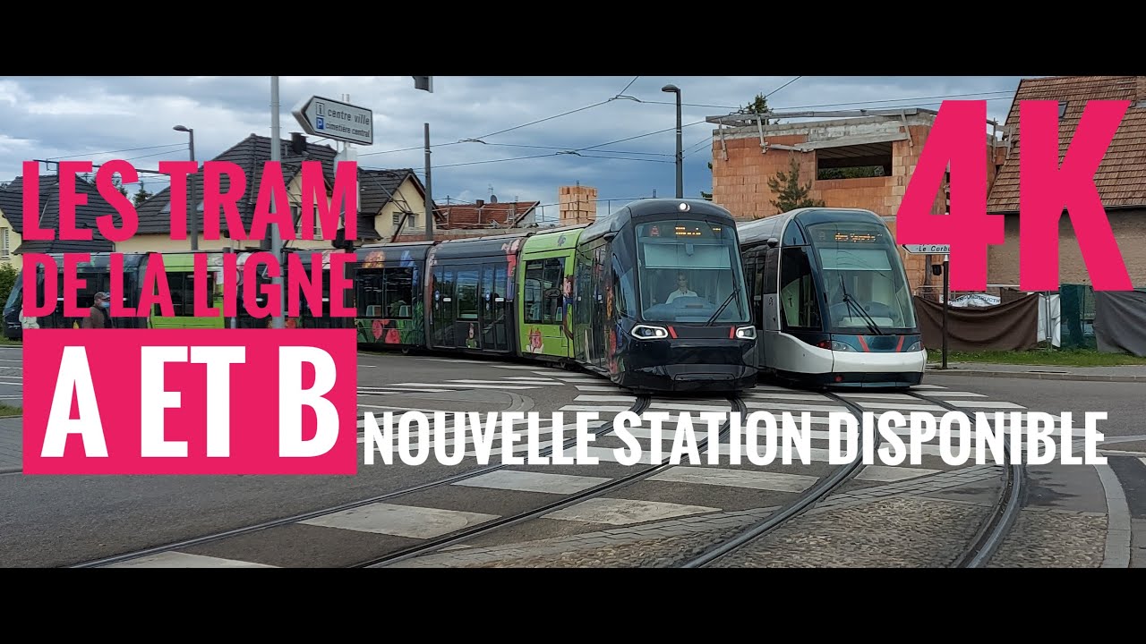 Les Tram De La Ligne A Et B - YouTube