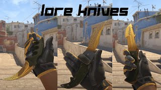 All CS2 Lore Knives + Omega Sport Gloves