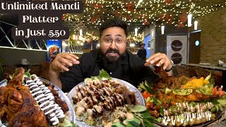 Unlimited Mandi Rice , BBQ Platter | Rooftop Restaurant | Best BBQ Sizzling Platter | Cafe Iginte