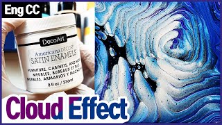 Cloud Effect pour with DecoArt Satin Enamels / Acrylic Fluid Art