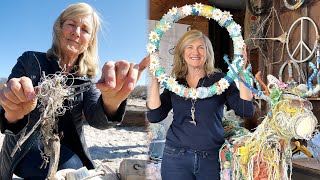 Artist creates beautiful pieces from trash she collects to bring awareness to marine pollution