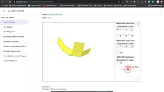 GeoGebra: Nets of 3D Shapes (Interactive)