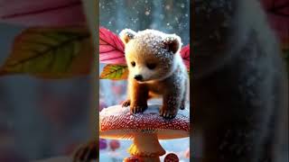 Tiny, Winged Grizzly Bear with Autumn Leaf-like Wings! #shorts #short #shortvideo