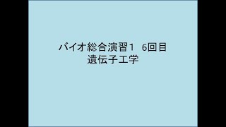 バイオ総合演習⑤（遺伝子工学）2020