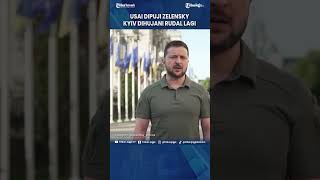 USAI DIPUJI ZELENSKY HALAU DRONE RUSIA, KYIV DIHUJANI RUDAL LAGI #Shorts