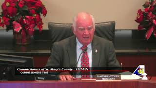 12/14/21 Commissioners of St. Mary's County