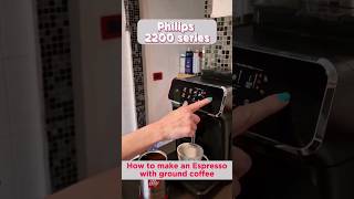 How to make an Espresso with Ground Coffee - Philips 2200 Series.