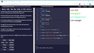 Basic CSS (33/44) | Use Hex Code to Mix Colors | freeCodeCamp