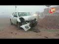 this happens when cars run into each other road mishap on bhadrak highway otv news english