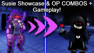 UMSR: Susie Showcase \u0026 OP COMBOS + Gameplay!  -  (Roblox Undertale Monster Survival: Remastered!)