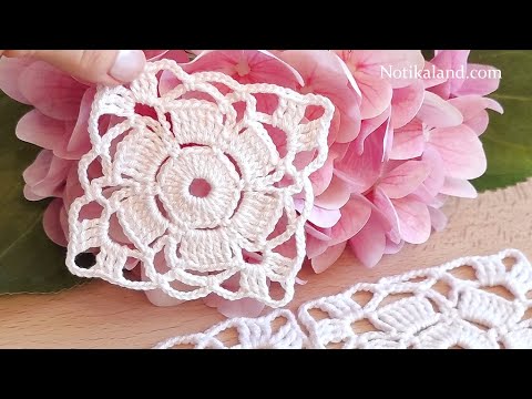 Crochet Easy Flower Square Motif 14 Youtube
