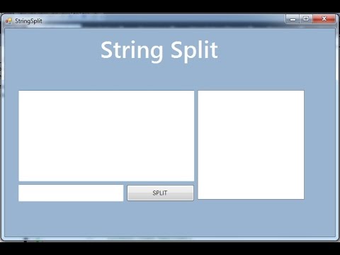 How to Split String in C#, String Split based on any Char How to Split String in C#, String Split based on any Char