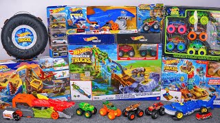 Hot Wheels Collection Unboxing Review ASMR | Hot Wheels Monster Trucks Wreckin' Raceway Playset