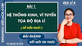 Địa lí 6 Kết nối tri thức Bài 1: Hệ thống kinh, vĩ tuyến. Tọa độ địa lí trang 102 (DỄ HIỂU NHẤT)