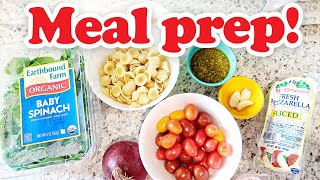 Grocery haul and MEAL PREP with me! ⭐ Caprese pasta, blueberry bread, lasagna