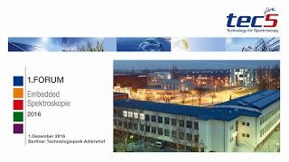 1.Forum Embedded Spektroskopie Dezember 2016 Berlin Adlershof