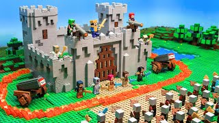 LEGO Minecraft WARS & BUILD HACKS MINI MOVIE COMPILATION - Brickmine Animation