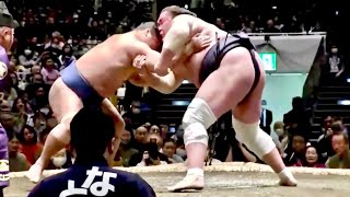 Hatsu Basho 2025 Day 1 Terunofuji vs Wakatakakage